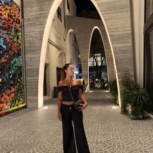 SET PANTA FLARE + TOP BANDEJA